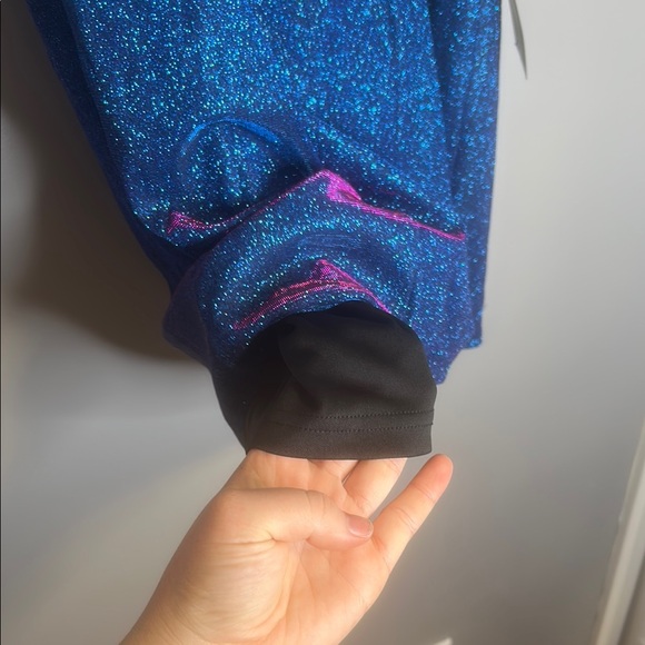 Lulu's Spectacular Sensation Blue Multi Glitter Bodycon Mini Dress NWT - Picture 8 of 11